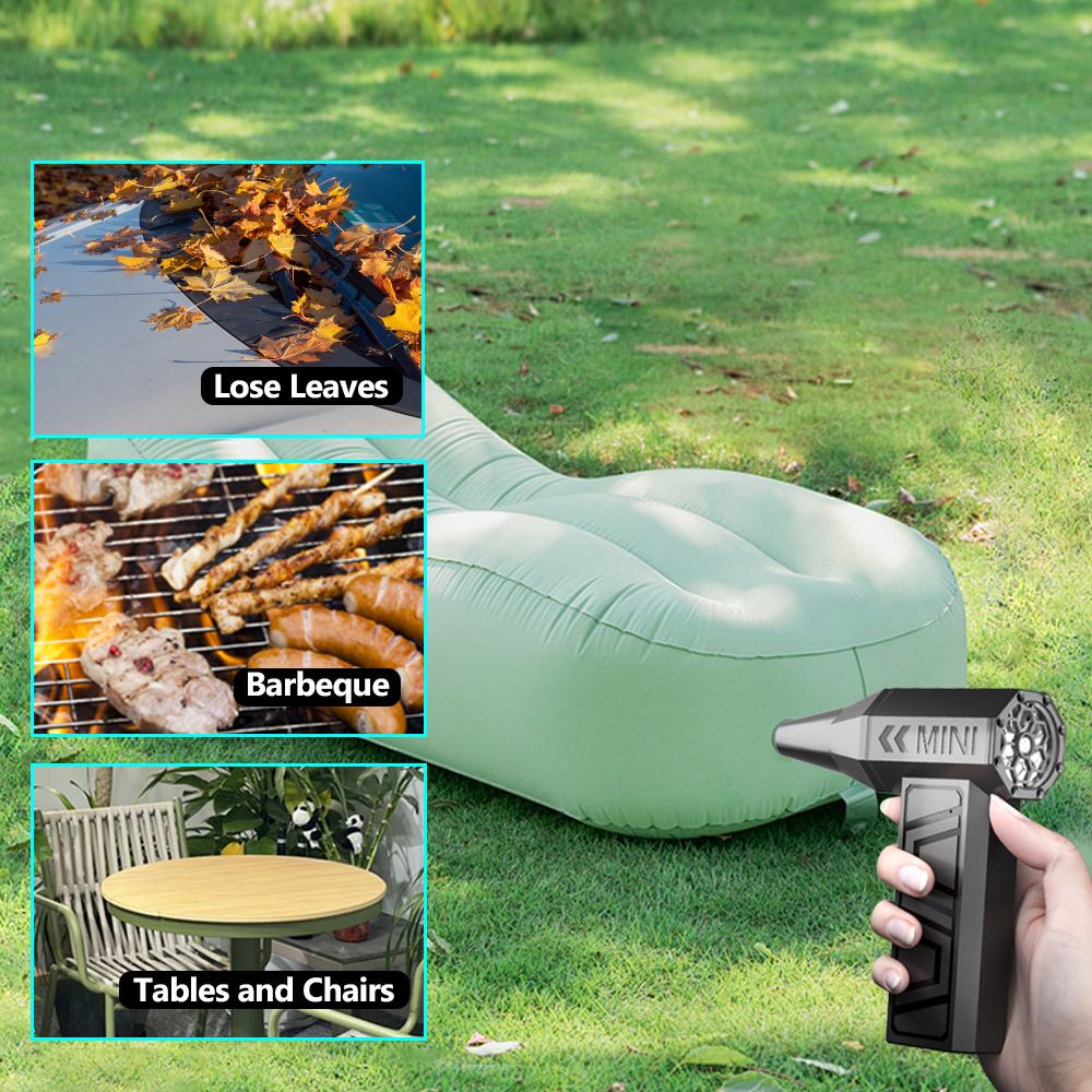 4 Gears Adjustable 130000RPM Type-C Charging Turbo Jet Fan Car Accessories Cleaning Blower Tool Electric Air Duster Car Blowing Snow