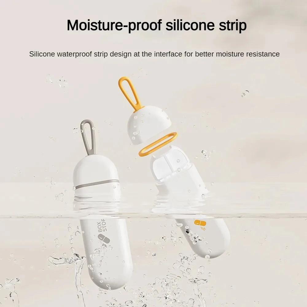 Mini Portable Pill Cases with Lanyard - Small 3 Compartment Medicine Bottle Outdoor Camping Working & Travel Pill Organizer