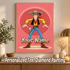 Lucky Luke Custom Name Text 5D Diamond Painting Kit DIY Full Drill Diamond Art Decoration