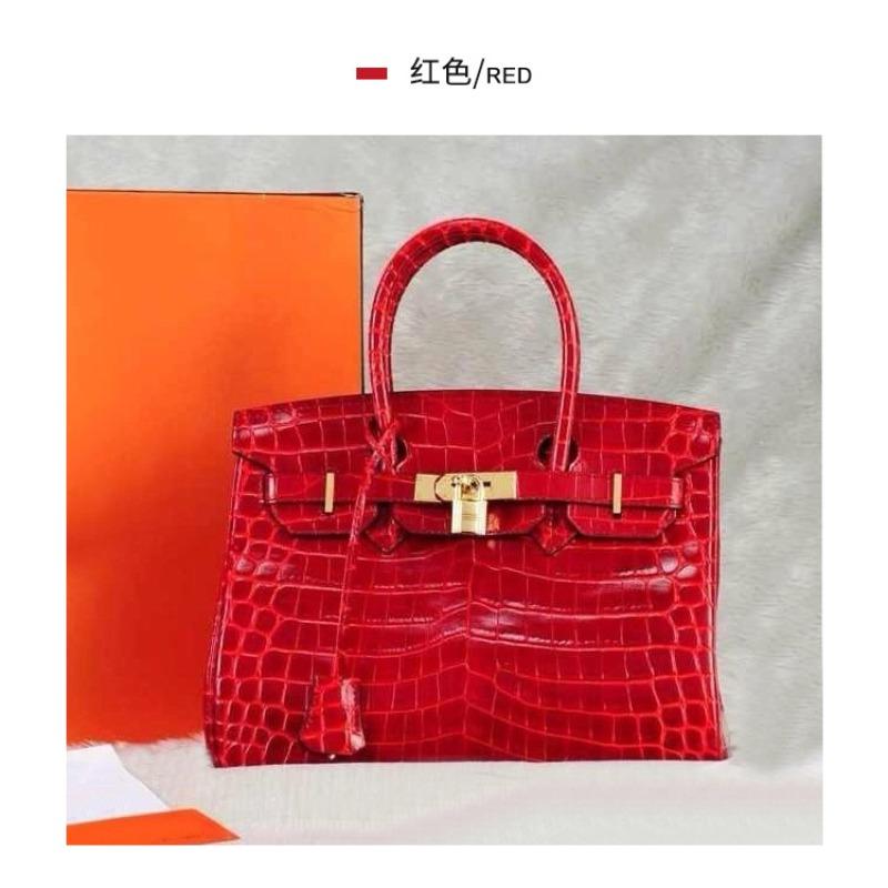 Crocodile pattern platinum bag, genuine leather women's bag, new fashionable cowhide large bag, commuting versatile handbag