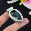 Aqua Apatite Gemstone Handmade 925 Sterling Silver Jewelry Pendant 2.56" KG-108