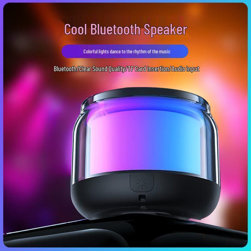 

S100 Wireless Bluetooth Speaker with Colorful Lights and Subwoofer Sound for Indoor/Outdoor Use