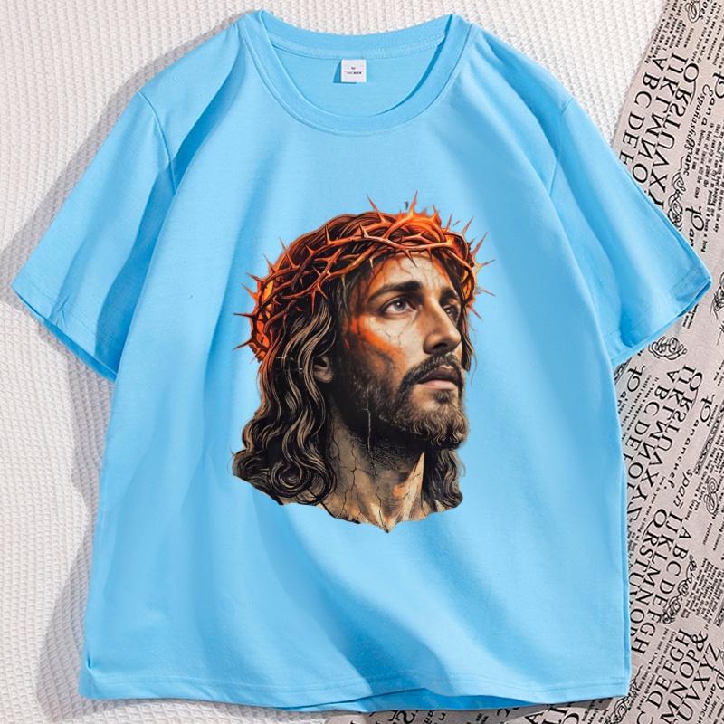 Jesus Vintage 90s Graphic T Shirt Jesus Easter Christian Easter Tshirt Retro Cotton Short Sleeve Round Neck Unisex Clothing