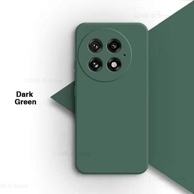 

Для OnePlus 13 Чехол квадратный жидкий силиконовый защитный чехол для объектива камеры Чехол для телефона OnePlus 13 1+13 One Plus 13 OnePlus13 Мягкий чехол For OnePlus 13 темно-зеленого