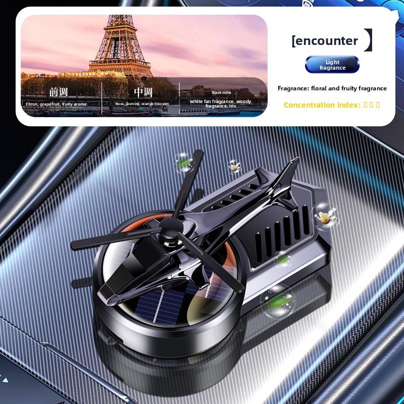 

Car Perfume, Car Fragrance, Odor Removal in the Car, Long-Lasting Light Fragrance, Solar-Powered Helicopter Airplane Ornament Decoration
