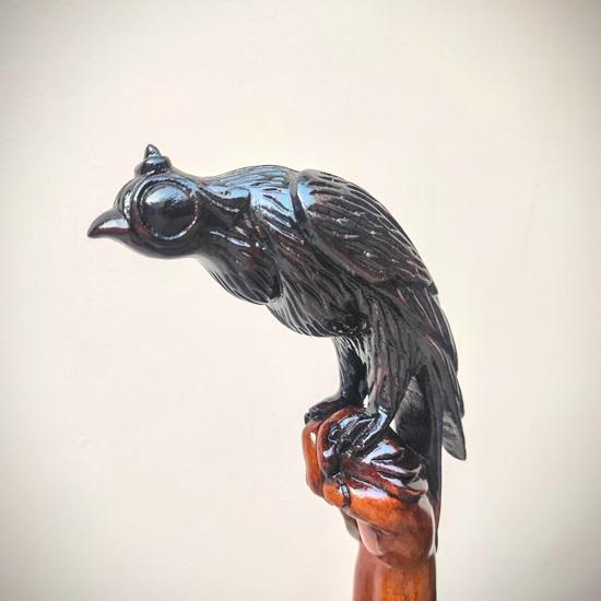 Wooden Walking Stick,Handmade Falcon Design Walking Stick,Durable Walking Stick,Best Gift For Father, Grandfather, Grandmother Mother,