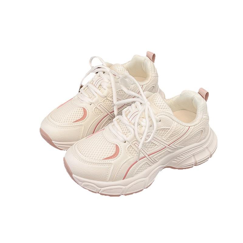 Summer breathable mesh thick-soled dad shoes women's 2025 new popular versatile lightweight soft-soled casual sports shoes