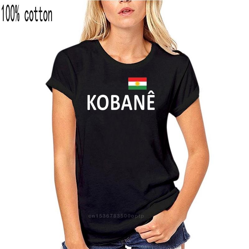 

kobane T-Shirt - Print Text Kurdistan Flag - S to 3XL - Black - Kobani M чорний