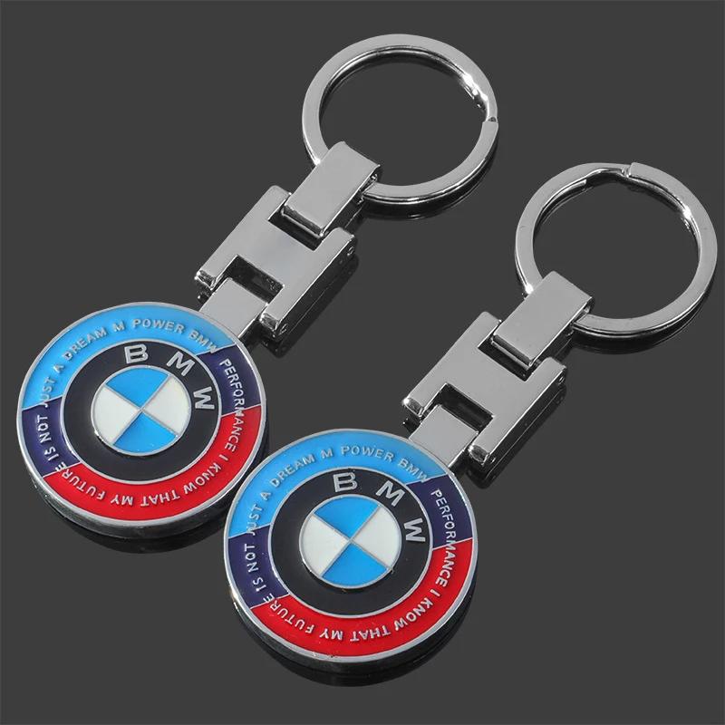 3D Metal/Leather Car Logo Key Chain Keyring Auto Interiors Accessories For BMW M E46 E90 E60 F30 F10 X1 X2 X3 X5 X4 X6 X7 G30