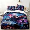 Set da 3 pezzi di Jujutsu Kaisen Perfetto per l'uso in camera da letto Comodo set letto include una copripiumino e due federe Ideale come regalo di compleanno o di Natale