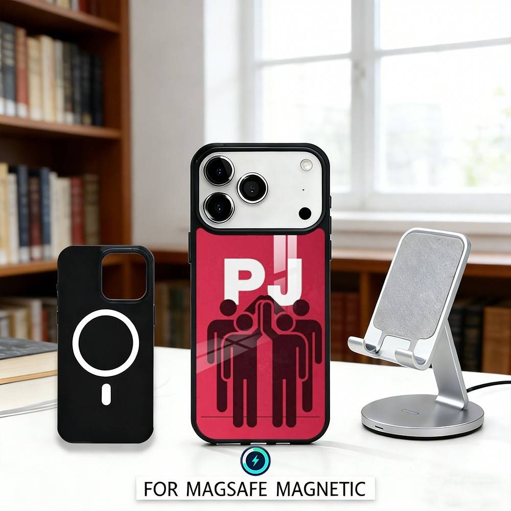 P-Pearl J-Jam Band Phone Case For iPhone 17,16,15,14,13,12,Pro,Max For Magsafe Magnetic Wireless Charging iPhone15