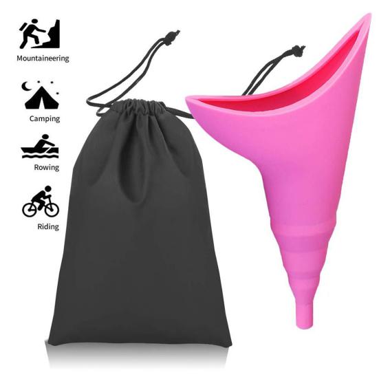 Female Urination Device Reusable Women Pee Funnel Eco-friendly Flexible Reusable Outdoor Travel Urinal Portable Women Urinal