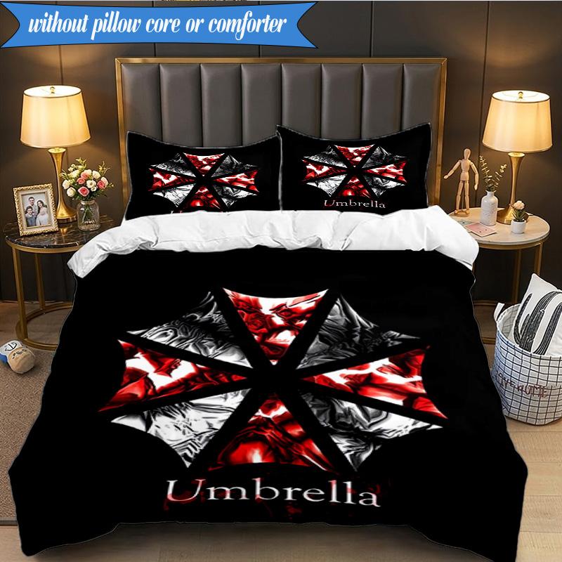 Umbrella Symbol 3pcs K-pop Music Group Bedding set,Ideal for Bedroom, Dormitory,Including Duvet Cover And 2pcs Pillowcases,Fan Gifts