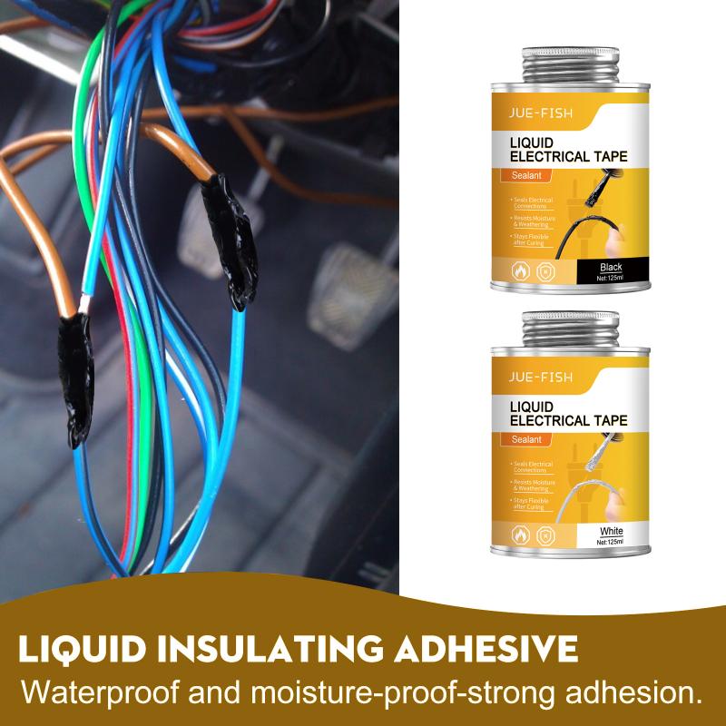 *125ml Liquid Electrical Tape Waterproof Insulating Coating Flexible Adhesive For Wires & Chips Indoor/Outdoor Use Quick Drying