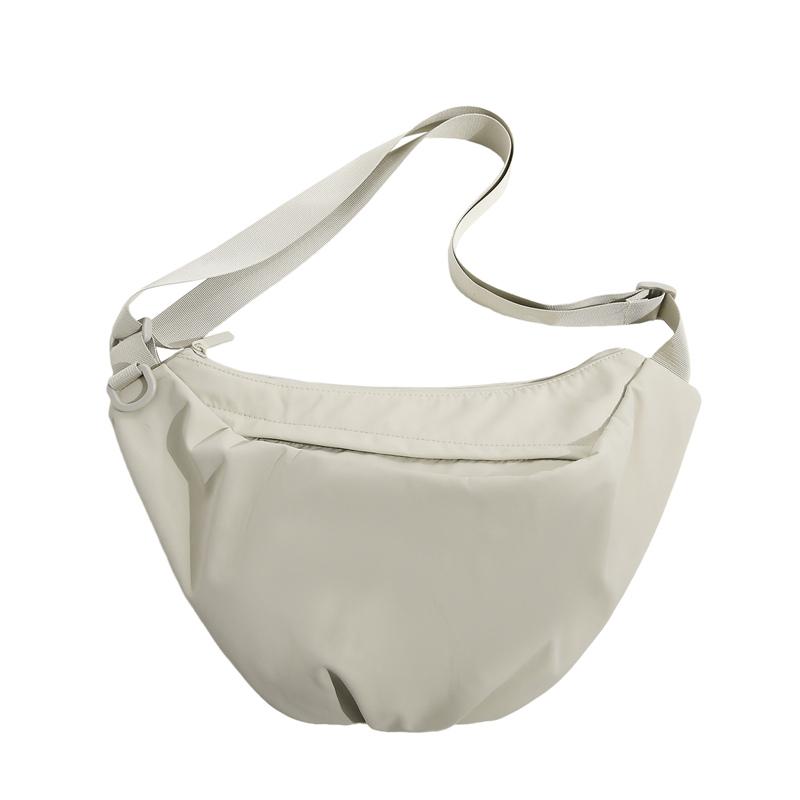 Borsa a tracolla minimalista con tracolla regolabile e tasca anteriore con zip