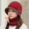 Warm Velvet Rabbit Fur Knitted Hat for Seniors - Winter