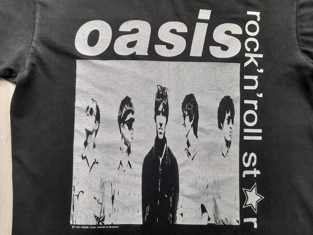 Summer New Oasis Band Men Harbor Style Heavy Cotton Oversize High Street Casual Loose Short Sleeve Tshirt Unisex Autumn Winter