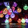 Outdoor Globe Christmas Garden Light 23FT 50LED 8 Modes Waterproof Crystal Balls Starry Light Solar String Light