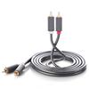 Cable Stereo Audio Video 2 RCA 2x Cinch 5m Gray