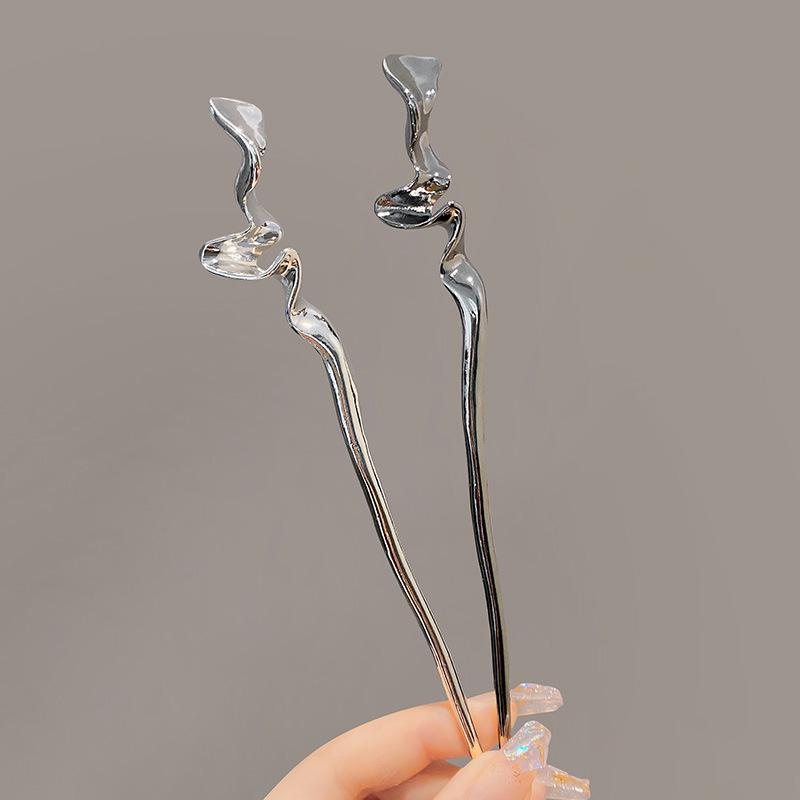 New Metal Hairpin Clips Minimalist Snake Shape Halloween Hair Sticks Chopstick  Jewelry Accessories Hairstyle for Women Gifts