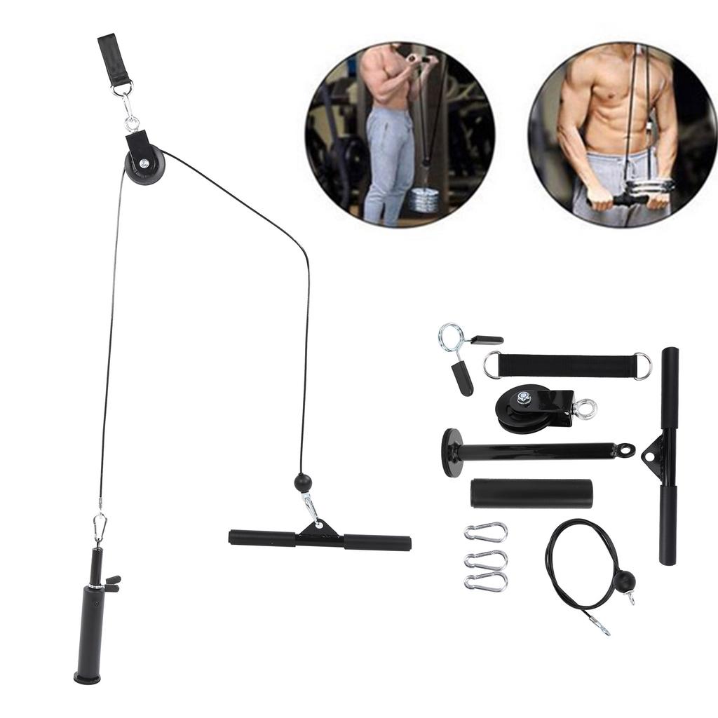 Kombinovaná sada fitness vybavení pro kutily, kladka, rukojeť, triceps, posilovací zařízení