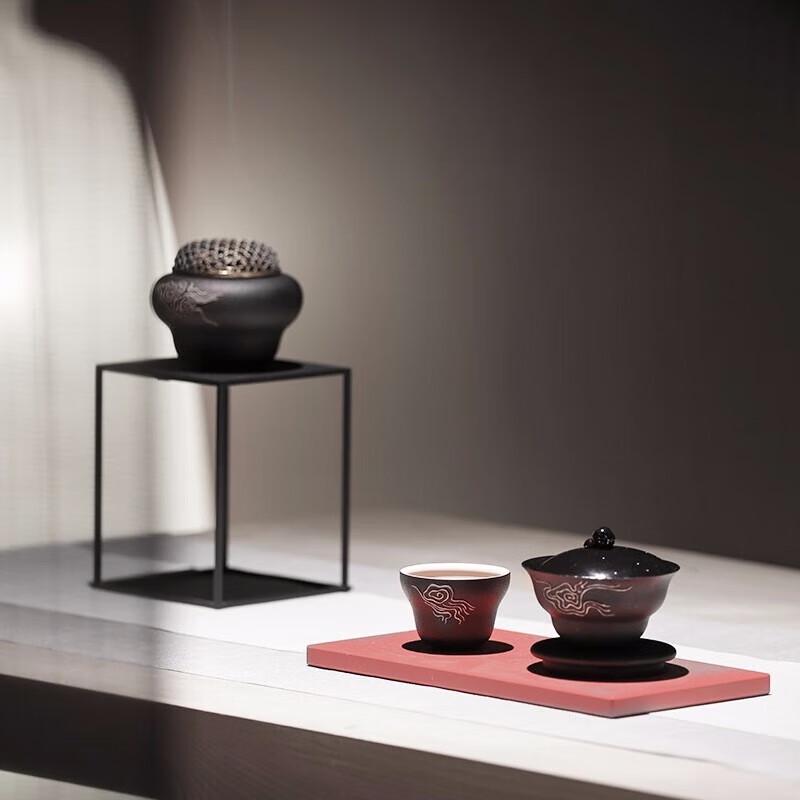 Edenus Black Iron Glaze Ceramic Kung Fu Tea Set
