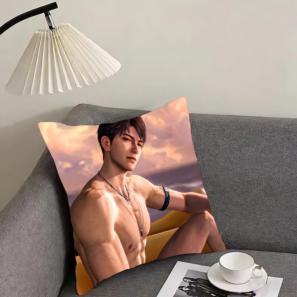 Love And Deepspace Zayne Cushion Cover Pillowcase Ultra Soft Skin Friendly Fabric Cloud Like Comfort & Concealed Zipper