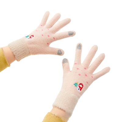 Warme Winter-Touchscreen-Handschuhe für Damenhandys, beige