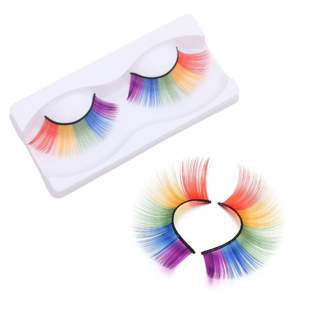 Fluffy Colored Lashes Natural Look Eyelashes Fake Eyelashes  for Christmas Cosplay Costume