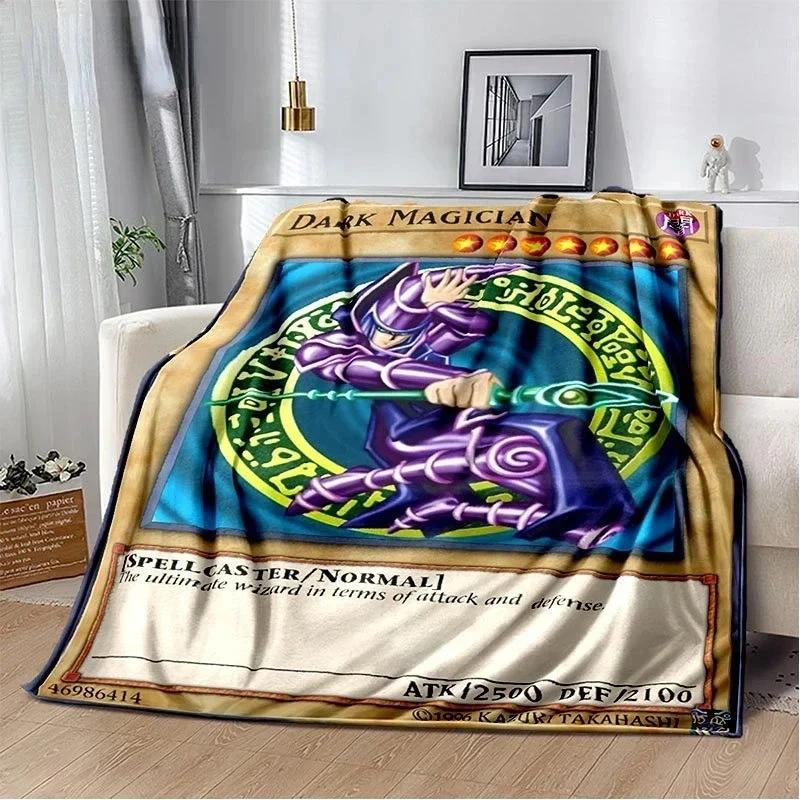 Anime Yu Gi Oh Karta Koc do Rzucania Niebieskooki Biały Smok Anime Kreskówka Miękkie Pluszowe Koce Sypialnia Biuro Narzuta Dekoracja Domu