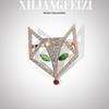 Zirconia Fox Mask Brooch: Luxury, Versatile, Elegant High-End Cardigan Pin Accessory.