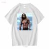 HOT Jason Momoa Classic T Shirt Size S 5XL Best  Vintage Washed Comfortable Stretched Soft Streetwear Slightly Fashion