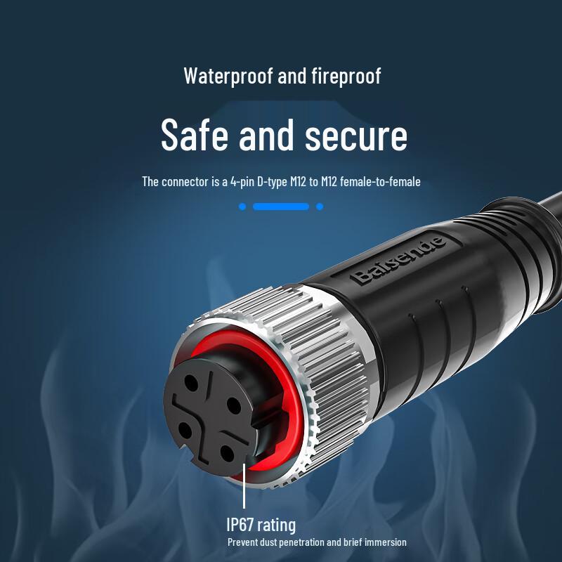 M12 D-Coded Industrial Profinet Ethernet Cable