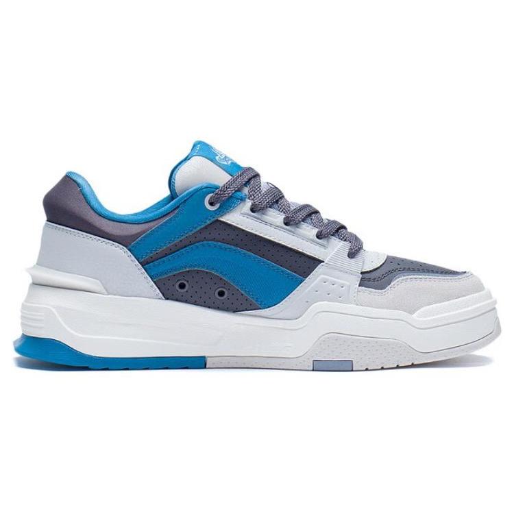 New LiNing Samchen Participate In The Stars Anti Slip Wear Resistant Low Top Skateboard Shoes Blue Gray AGCS245-2