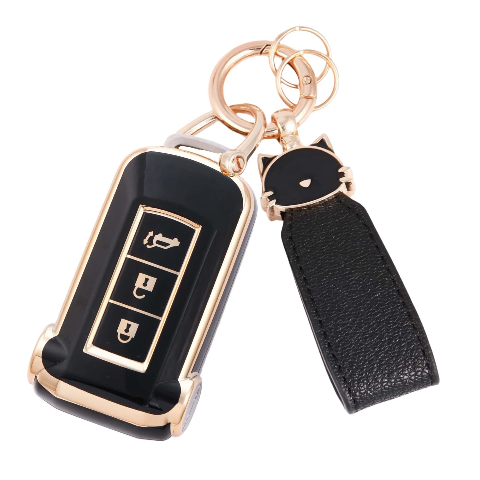 

ZANEKO Delica D5 key case compatible with Mitsubishi ek space 5 button Style C золотой