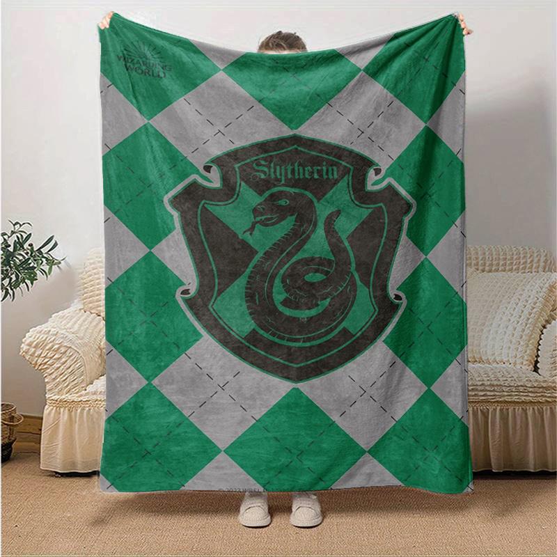Slytherin House Crest Phone Case CoverPrint Blanket, Soft Blanket For Sofa Office Bed And Travelling Daughter Birthday Gift Esj222