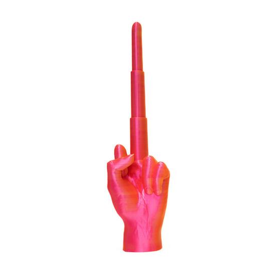 3D Printed Retractable Middle Finger Telescopic Middle Finger Figurine Stress Relief Toy Home Office Living Room Desktop Decoration Ornament Gag Gift