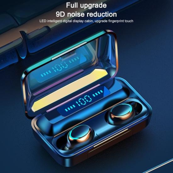 F9-5 Smart Touch Wireless Bluetooth-compatible 5.0 9D Stereo Sport Earphone for Phones