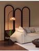 Retro American-Style Floor Lamp with Integrated Storage and Bedside Table Combo
