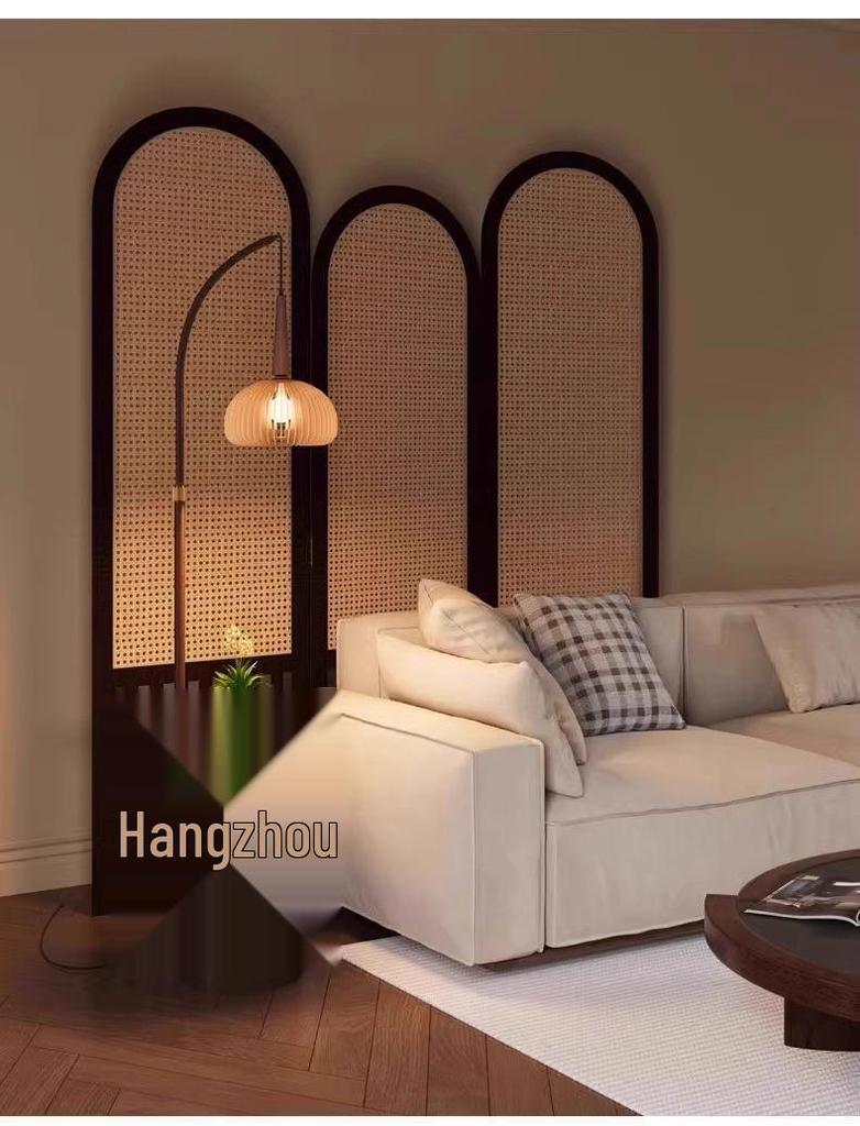Retro American-Style Floor Lamp with Integrated Storage and Bedside Table Combo
