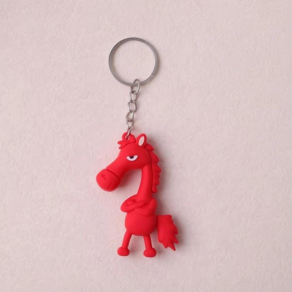 Chinese Mascot Dolls Horse Pendant Keychain The Chosen Black Horse Bag Pendant  Christmas Gifts