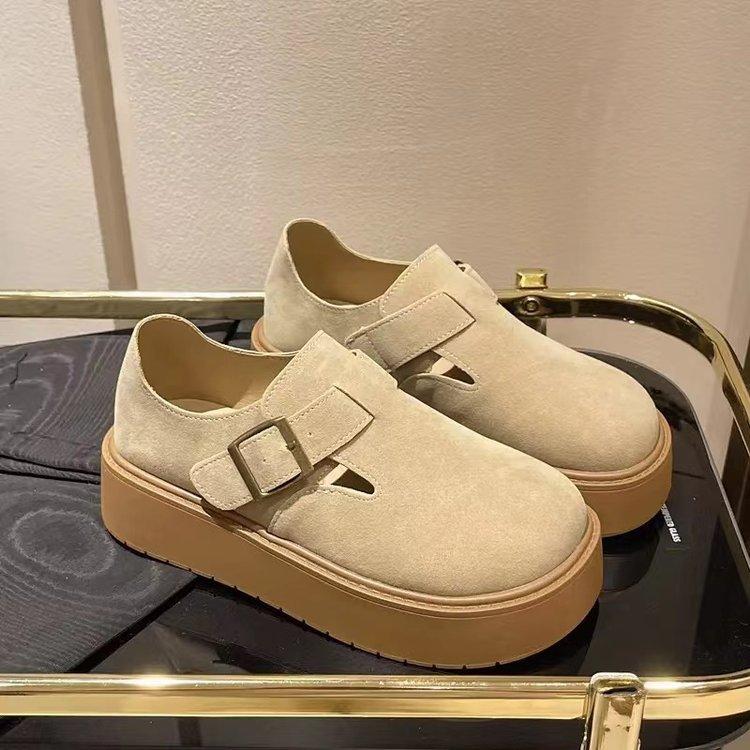 

[Youshilai] Platform Internet celebrity Japanese Boken shoes women s autumn and winter 2025 new retro lazy style single shoes 35