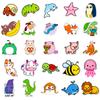 50 Cute Animal Stickers Hand Painted Graffiti Stickers Decorative Guitar Notebook Luggage Diy Waterproof