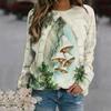 Women's Christmas Sweatshirt Casual Loose Pullover Top
