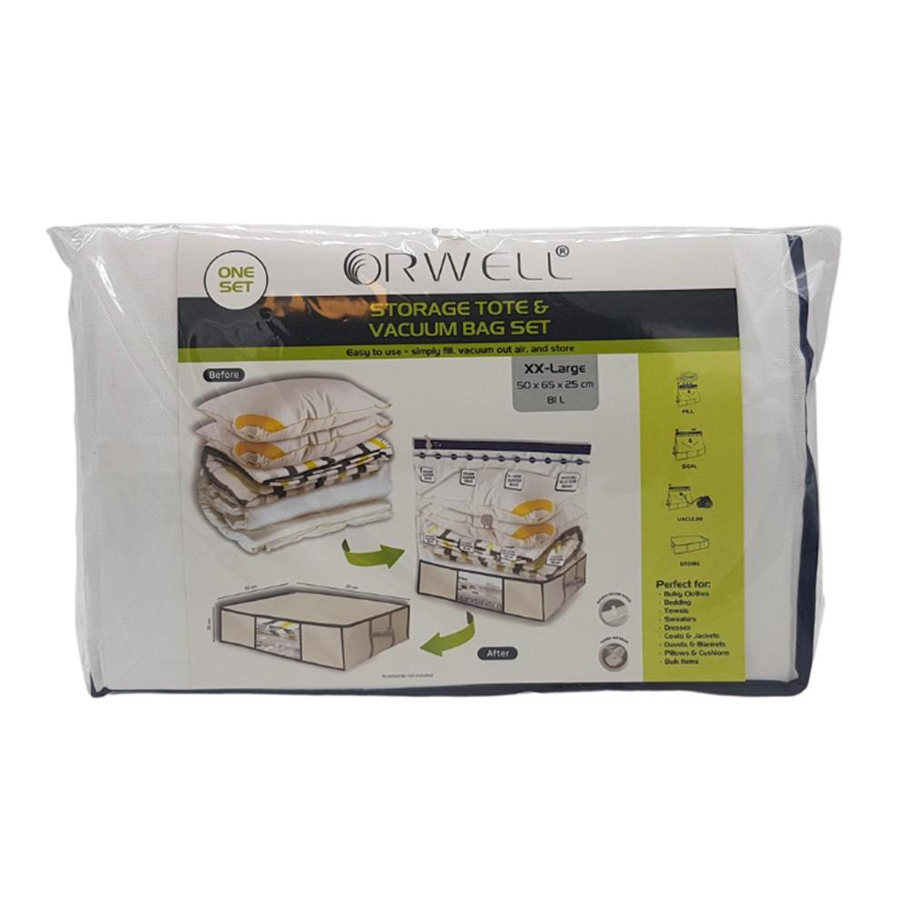Orwell Storage Tote & Vacuum Bag Set XX-Large 50 x 65 x 25cm
