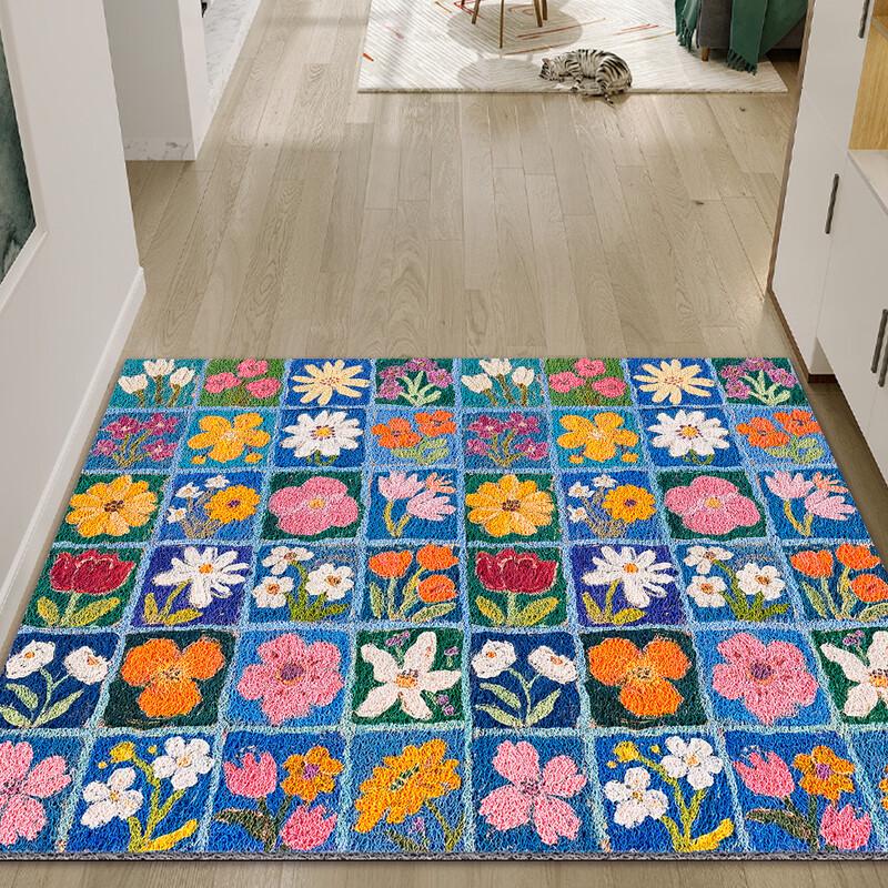 Floral Oil Painting Style Entrance Mat