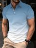 Print Design - Non-Textured Plus Size Men'S Golf Polo Casual Vacation Sports Breathable Short Sleeve Gradient Print