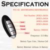 Key Fob Replacement Fits for Nissan Altima 2007 2008 2009 2010 2011 2012 Maxima 2009-2013 2014 Murano 370Z Infiniti EX35 FX35 G37 G25 Keyless Entry