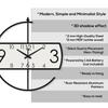 Large World Map Wall Clock, Metal Minimalist Modern Clock, Round Silent Non-Ticking Battery Operated Wall Clocks for Living Room/Home