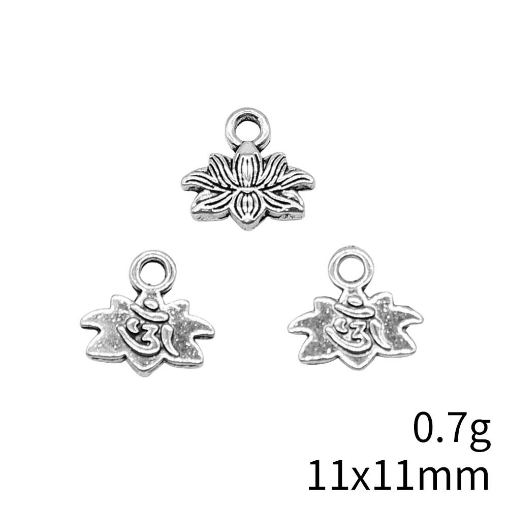 Flower Bud Charms Mini Floral Pendant Alloy Metal Leaf Findings Elegant Plant Jewelry Making Supplies For